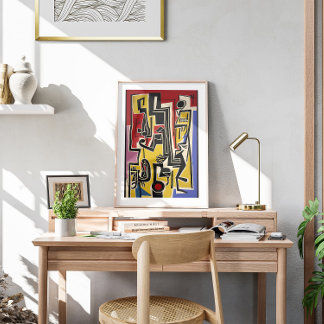Abstract Modern Jazz Wall Art Poster
