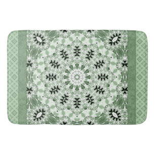 Abstract modern mosaic kaleidoscopic tile pattern badematte