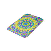 Abstract modern mosaic kaleidoscopic tile pattern badematte (Schrägansicht)