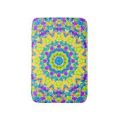 Abstract modern mosaic kaleidoscopic tile pattern badematte (Vorderseite Vertikal)