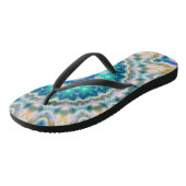 Abstract modern mosaic kaleidoscopic tile pattern badesandalen (Schrägansicht)