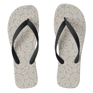 Abstract modern mosaic kaleidoscopic tile pattern badesandalen