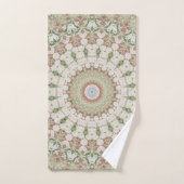 Abstract modern mosaic kaleidoscopic tile pattern badhandtuch set (Handtuch)