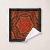 Abstract modern mosaic kaleidoscopic tile pattern badhandtuch set (Waschlappen)