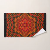 Abstract modern mosaic kaleidoscopic tile pattern badhandtuch set (Handtuch)