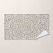 Abstract modern mosaic kaleidoscopic tile pattern badhandtuch set (Handtuch)