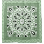 Abstract modern mosaic kaleidoscopic tile pattern duschvorhang (Vorderseite)