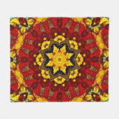 Abstract modern mosaic kaleidoscopic tile pattern fleecedecke (Vorderseite (Horizontal))