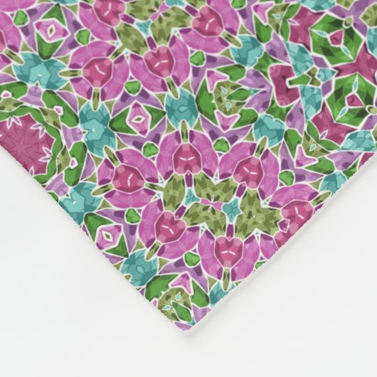 Abstract modern mosaic kaleidoscopic tile pattern fleecedecke (Ecke)