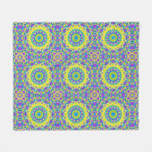 Abstract modern mosaic kaleidoscopic tile pattern fleecedecke (Vorderseite (Horizontal))