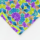 Abstract modern mosaic kaleidoscopic tile pattern fleecedecke (Ecke)