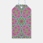 Abstract modern mosaic kaleidoscopic tile pattern geschenkanhänger (Rückseite)