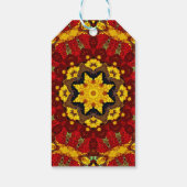 Abstract modern mosaic kaleidoscopic tile pattern geschenkanhänger (Rückseite)