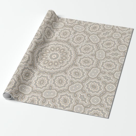 Abstract modern mosaic kaleidoscopic tile pattern geschenkpapier (Ungerollt)