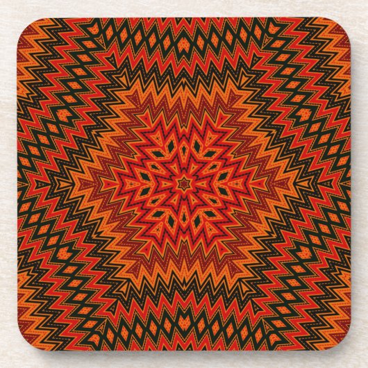 Abstract modern mosaic kaleidoscopic tile pattern getränkeuntersetzer (Vorderseite)