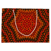 Abstract modern mosaic kaleidoscopic tile pattern große geschenktüte (Rückseite)