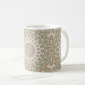 Abstract modern mosaic kaleidoscopic tile pattern kaffeetasse (VorderseiteRechts)