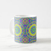 Abstract modern mosaic kaleidoscopic tile pattern kaffeetasse (Vorderseite Links)