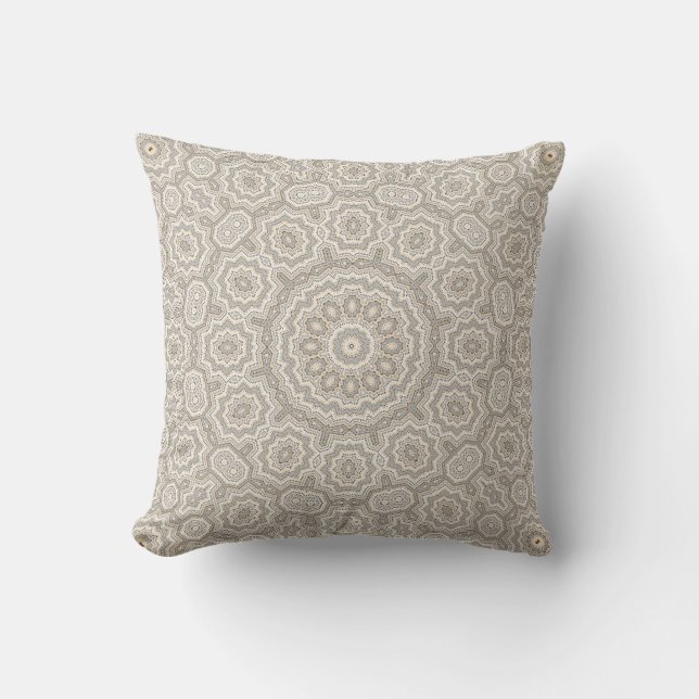 Abstract modern mosaic kaleidoscopic tile pattern kissen (Vorderseite)