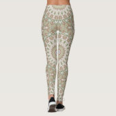 Abstract modern mosaic kaleidoscopic tile pattern leggings (Rückseite)