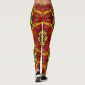 Abstract modern mosaic kaleidoscopic tile pattern leggings (Rückseite)