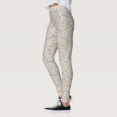 Abstract modern mosaic kaleidoscopic tile pattern leggings (Links)