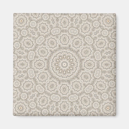 Abstract modern mosaic kaleidoscopic tile pattern magnet (Vorne)