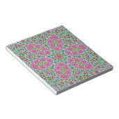 Abstract modern mosaic kaleidoscopic tile pattern notizblock (angewinkelt)