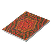 Abstract modern mosaic kaleidoscopic tile pattern notizblock (Rotiert)