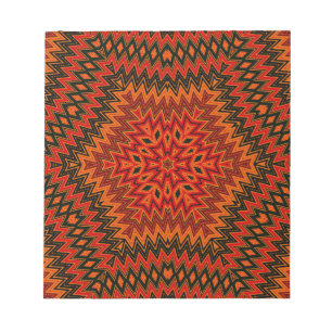 Abstract modern mosaic kaleidoscopic tile pattern notizblock
