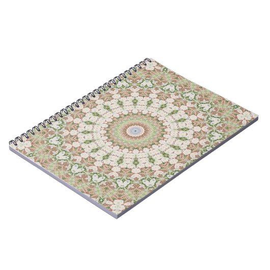 Abstract modern mosaic kaleidoscopic tile pattern notizblock (Linke Seite)