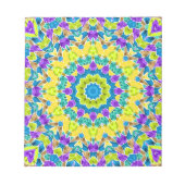 Abstract modern mosaic kaleidoscopic tile pattern notizblock (Vorderseite)