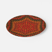 Abstract modern mosaic kaleidoscopic tile pattern pappteller (Schrägansicht)