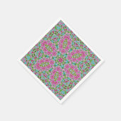 Abstract modern mosaic kaleidoscopic tile pattern serviette (Ecke)