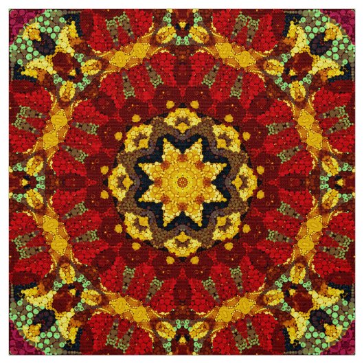 Abstract modern mosaic kaleidoscopic tile pattern stoff (Muster)