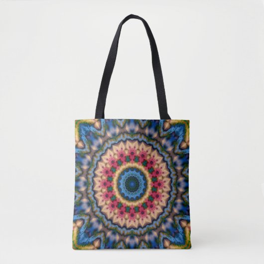 Abstract modern mosaic kaleidoscopic tile pattern tasche (Vorderseite)