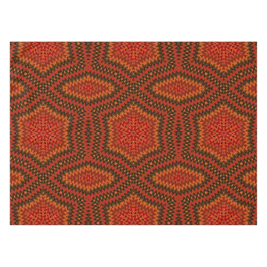 Abstract modern mosaic kaleidoscopic tile pattern tischdecke (Vorderseite (Horizontal))