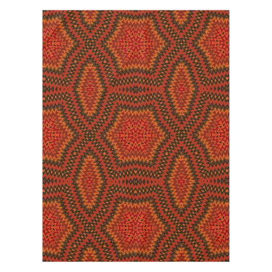 Abstract modern mosaic kaleidoscopic tile pattern tischdecke (Vorderseite)