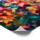 Abstract Modern Pattern: Vibrant Tessellation  Poster (Ecke)