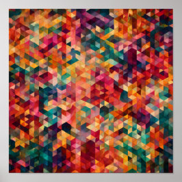 Abstract Modern Pattern: Vibrant Tessellation  Poster