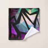 Abstract modern polygonal graffiti geometrical dar badhandtuch set (Waschlappen)