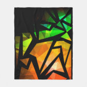 Abstract modern polygonal graffiti geometrical dar fleecedecke (Vorderseite)