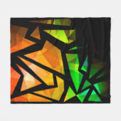 Abstract modern polygonal graffiti geometrical dar fleecedecke (Vorderseite (Horizontal))