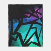 Abstract modern polygonal graffiti geometrical dar fleecedecke (Vorderseite)