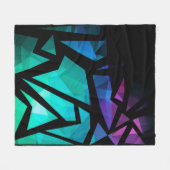 Abstract modern polygonal graffiti geometrical dar fleecedecke (Vorderseite (Horizontal))