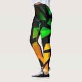 Abstract modern polygonal graffiti geometrical dar leggings (Links)