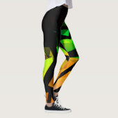 Abstract modern polygonal graffiti geometrical dar leggings (Rechts)