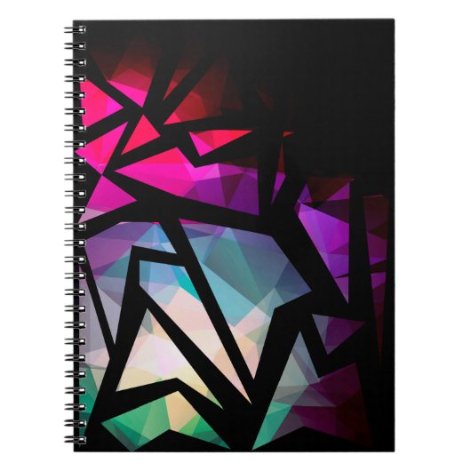 Abstract modern polygonal graffiti geometrical dar notizblock (Vorderseite)