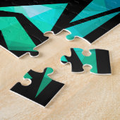 Abstract modern polygonal graffiti geometrical dar puzzle (Seite)