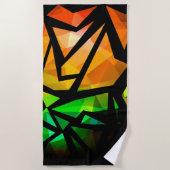 Abstract modern polygonal graffiti geometrical dar strandtuch (Vorderseite)